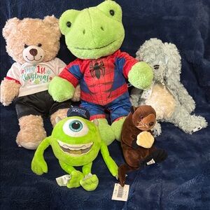 Build-A-Bear Green and Red Superhero Frog Plush